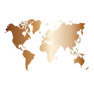 COPPER WORLD MAP